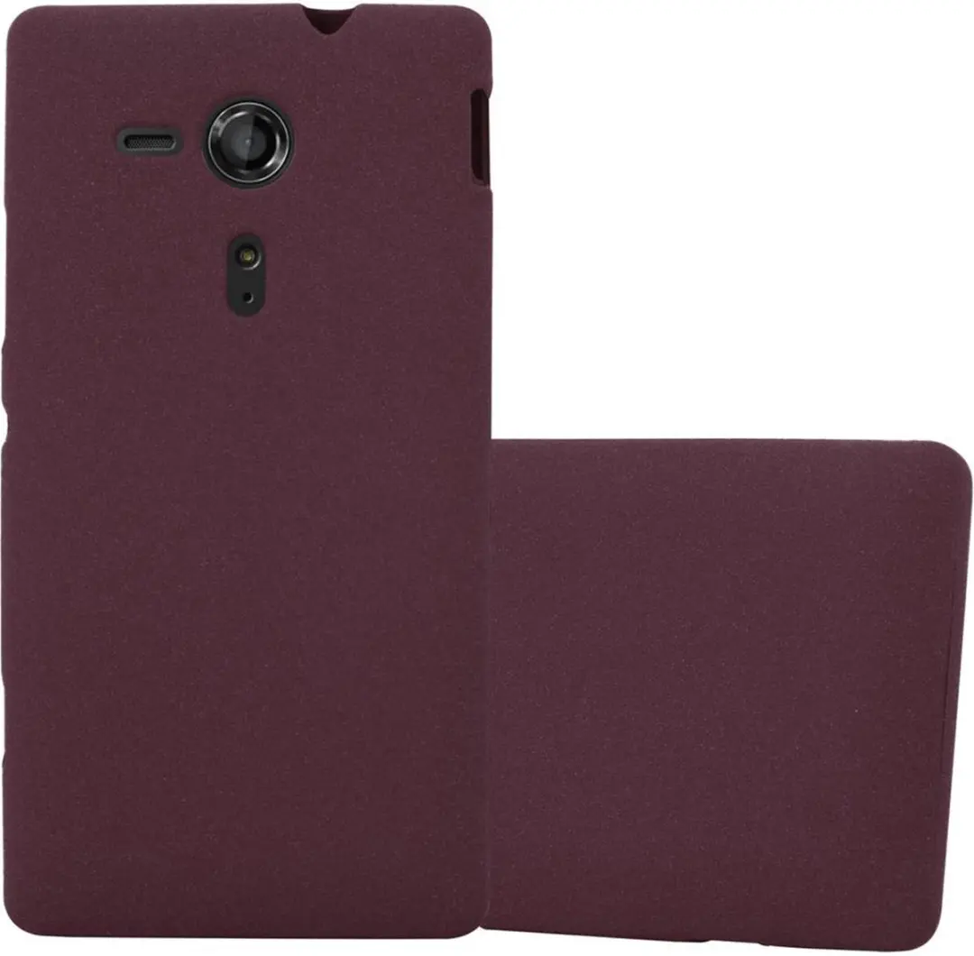 Cadorabo Hoesje geschikt voor Sony Xperia SP in FROST BORDEAUX PAARS