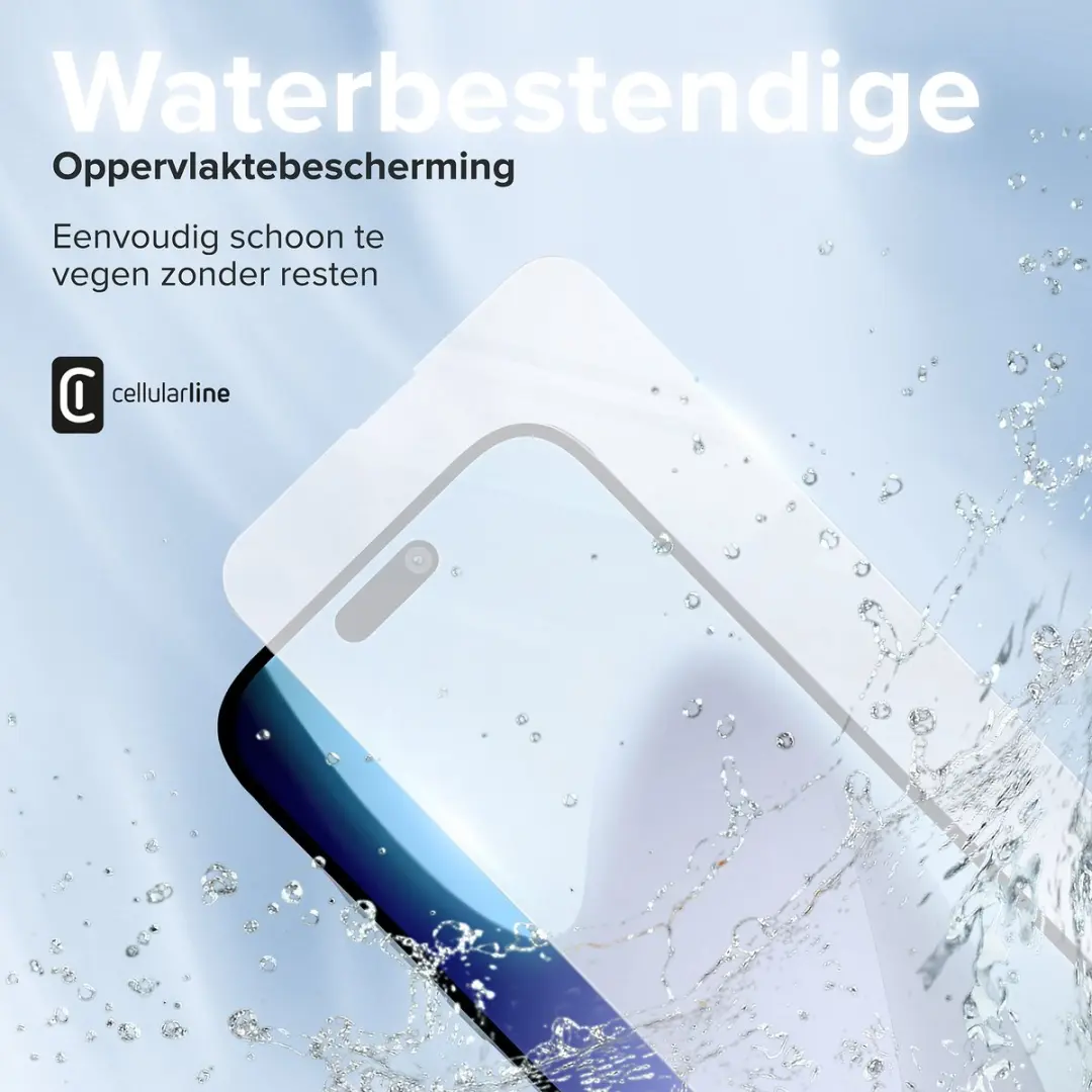 Cellularline 9H Screenprotector iPhone 16e - Transparant - afbeelding 4 van 6