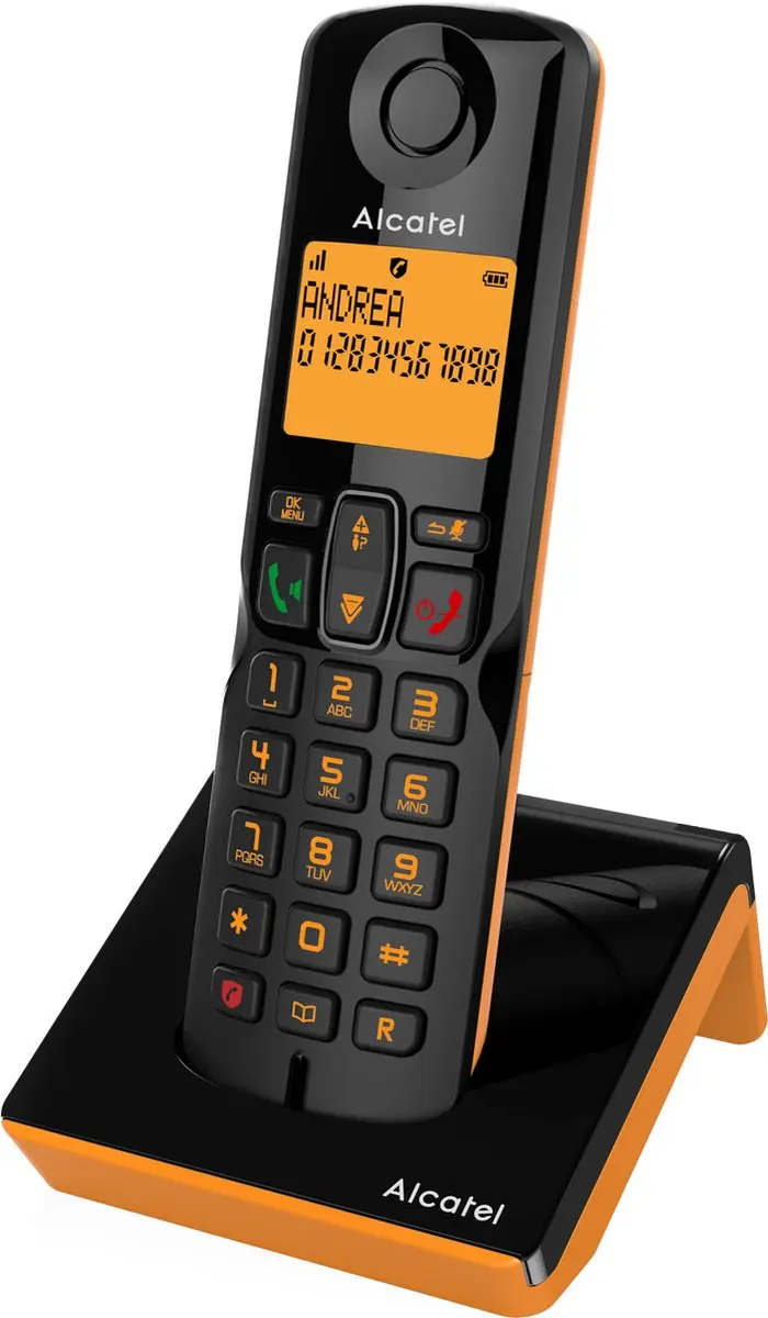 Alcatel S280 ATL1425406 DECT Huistelefoon - Zwart/Oranje - afbeelding 2 van 6