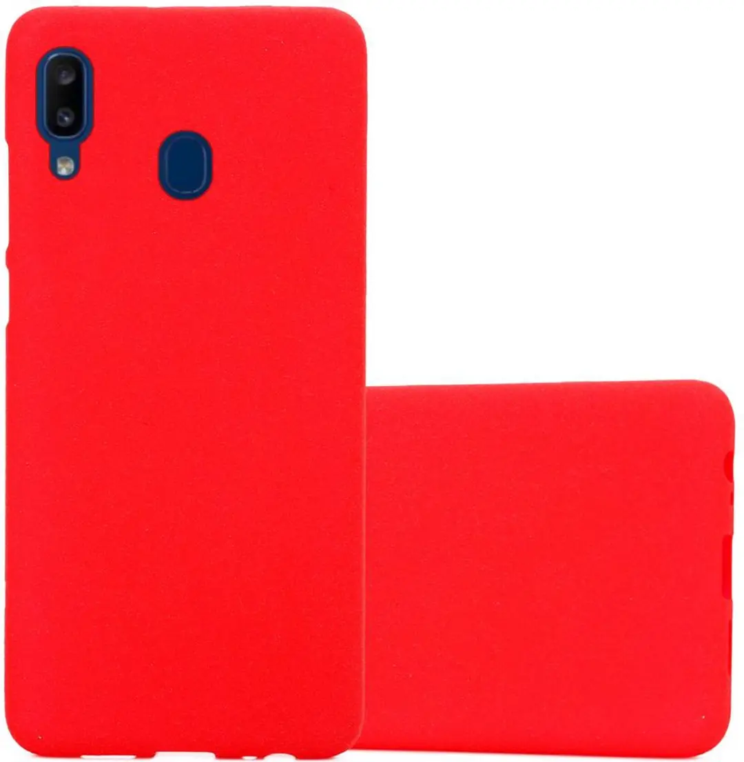 Cadorabo Hoesje geschikt voor Samsung Galaxy A10e / A20e in FROST ROOD