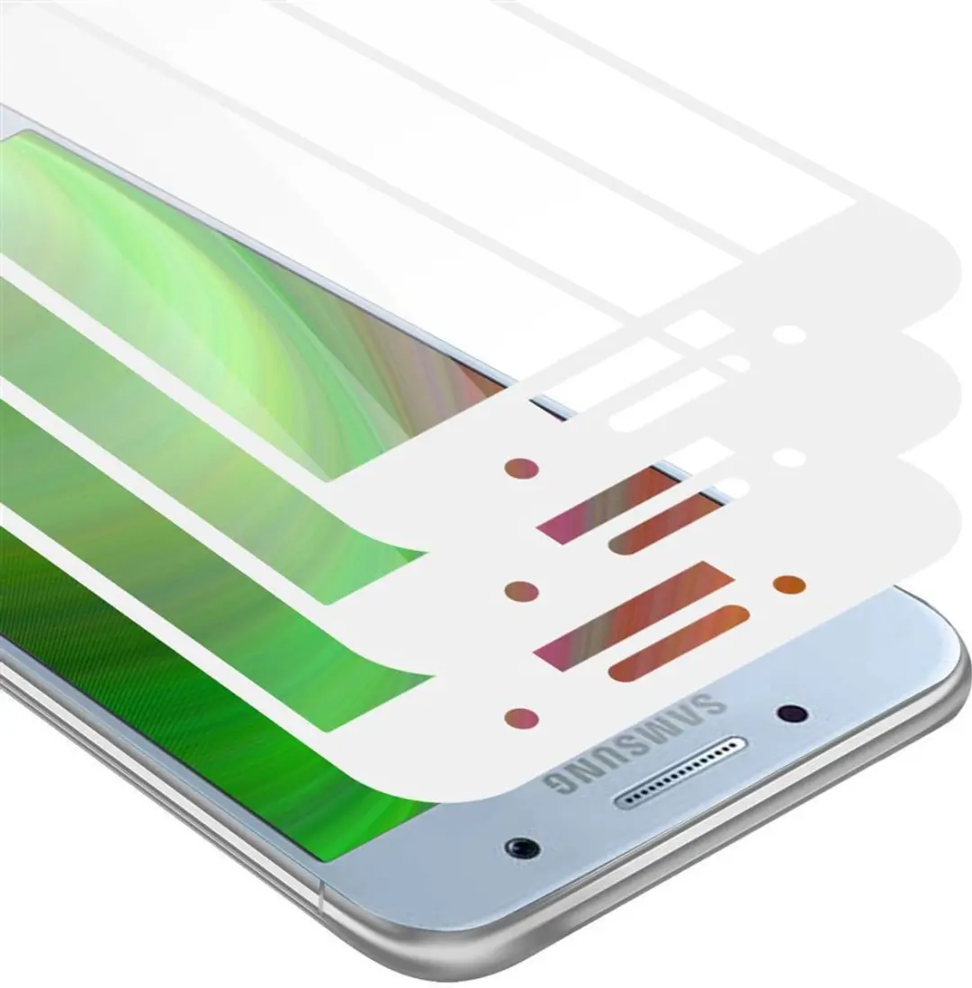 Cadorabo 3x Screenprotector geschikt voor Samsung Galaxy A3 2017 Volledig scherm