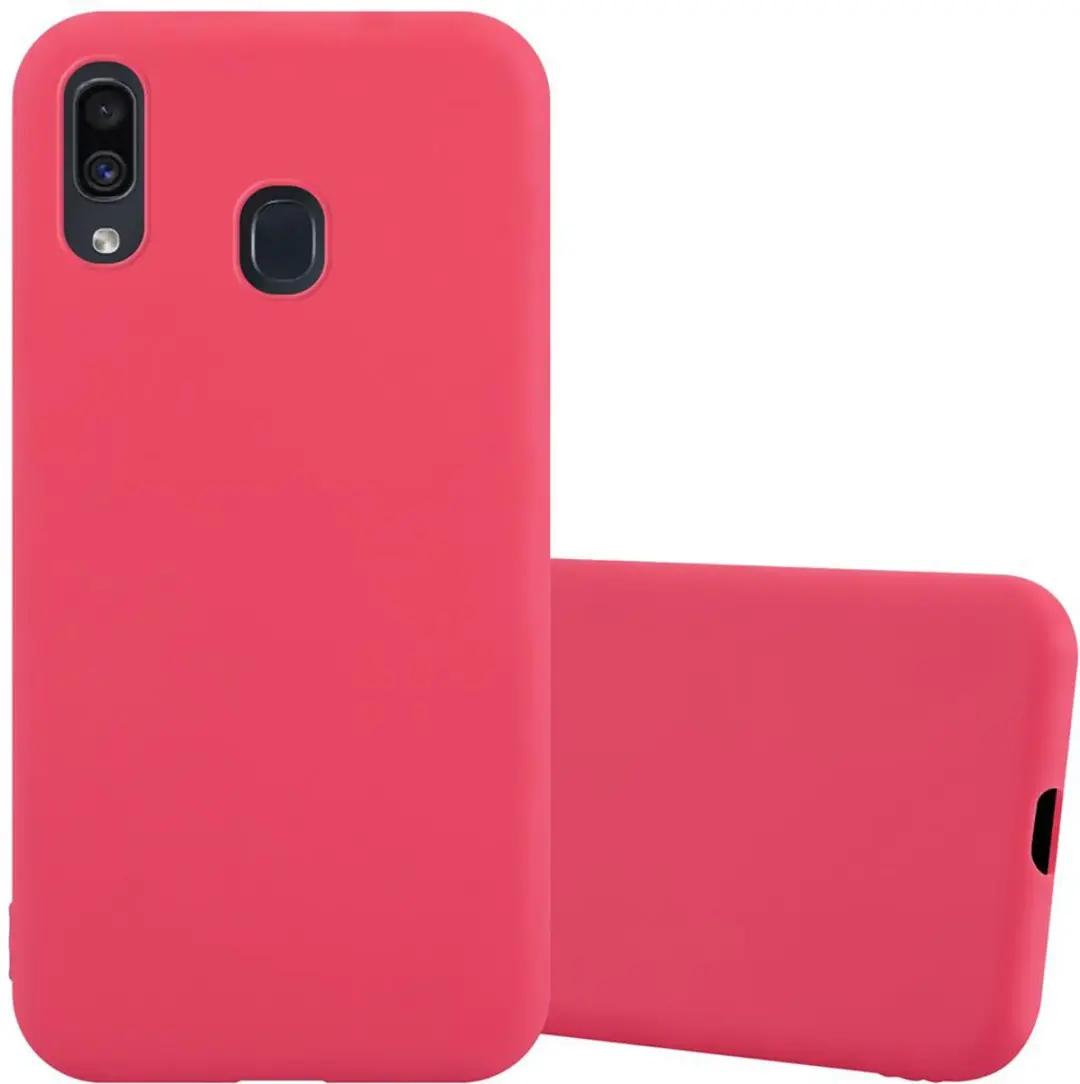 Cadorabo Hoesje geschikt voor Samsung Galaxy A20 / A30 / M10s in CANDY ROOD