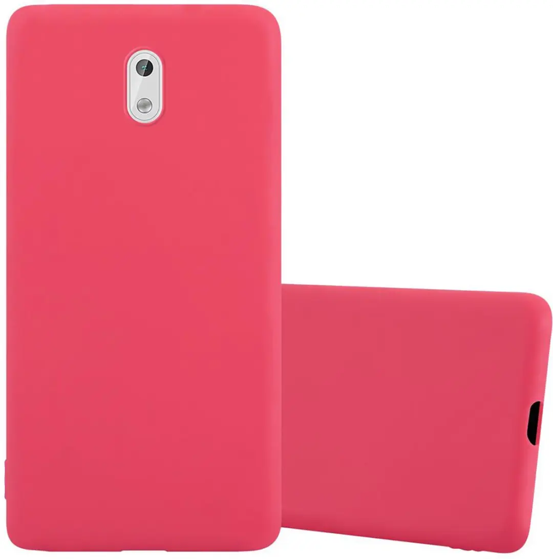 Cadorabo Hoesje geschikt voor Nokia 3 2017 in CANDY ROOD
