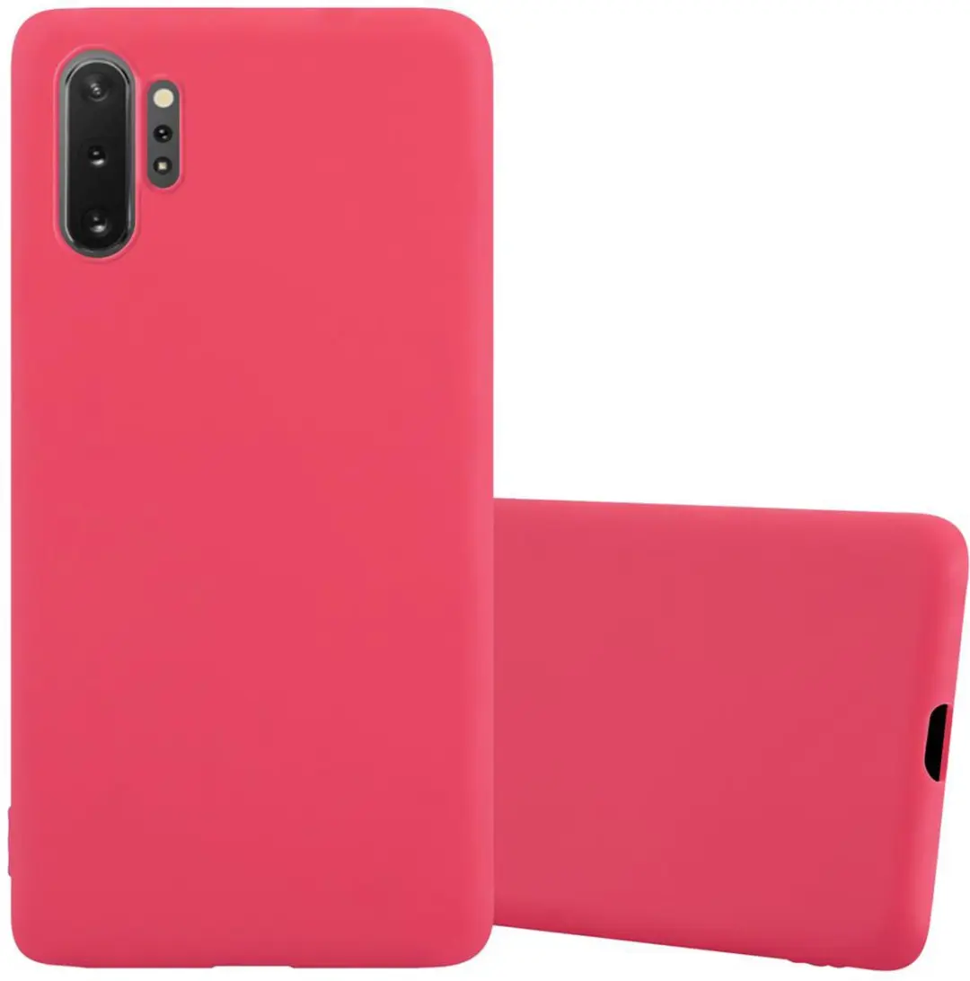 Cadorabo Hoesje geschikt voor Samsung Galaxy NOTE 10 PLUS in CANDY ROOD