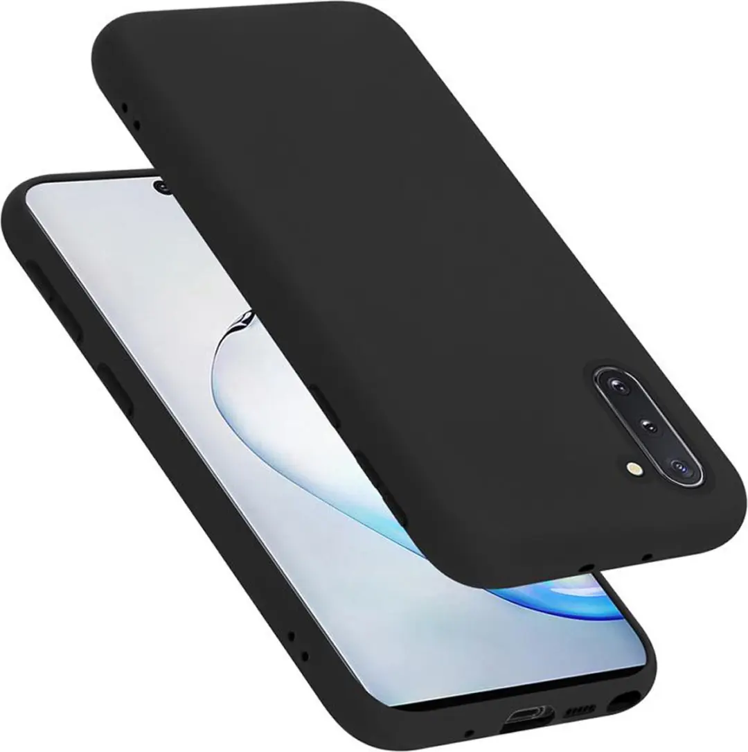 Cadorabo Hoesje geschikt voor Samsung Galaxy NOTE 10 in LIQUID ZWART