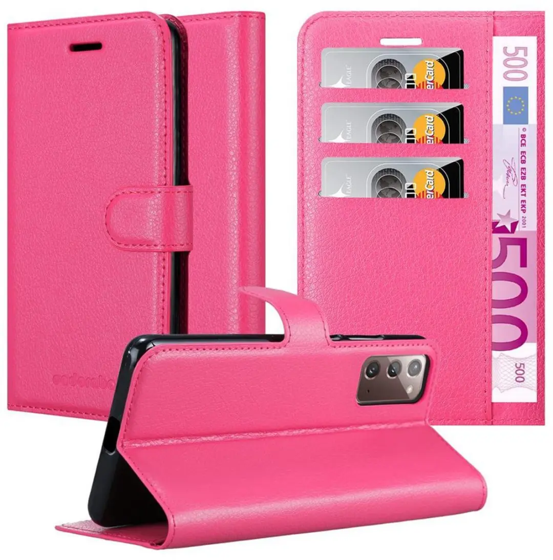 Cadorabo Hoesje geschikt voor Samsung Galaxy NOTE 20 in KERSEN ROZE