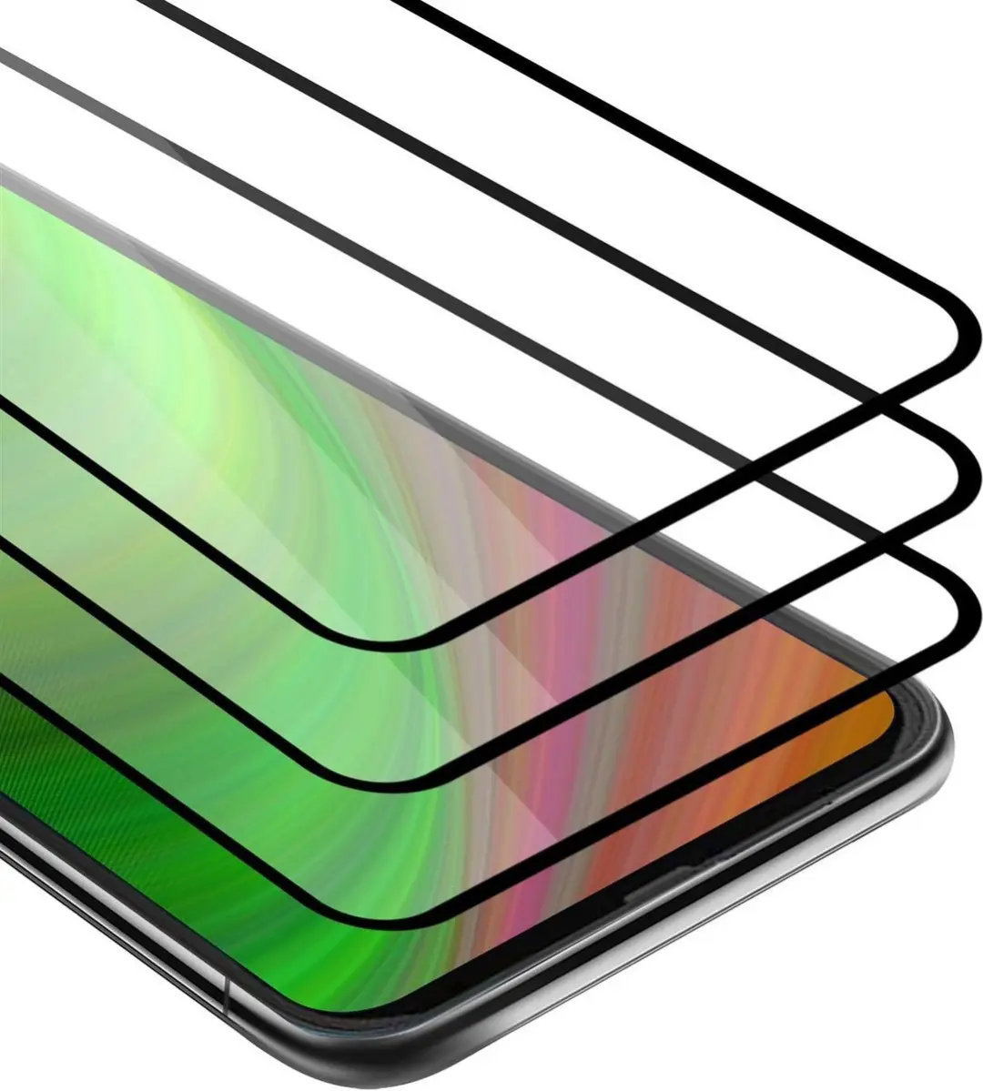 Cadorabo 3x Screenprotector geschikt voor Motorola ONE FUSION+ Volledig scherm p