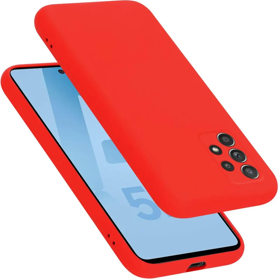 Cadorabo Hoesje geschikt voor Samsung Galaxy A52 (4G / 5G) / A52s in LIQUID ROOD