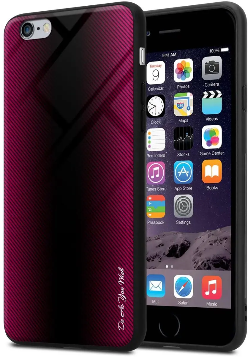 Cadorabo Hoesje geschikt voor Apple iPhone 6 PLUS / 6S PLUS in PAARS ROZE