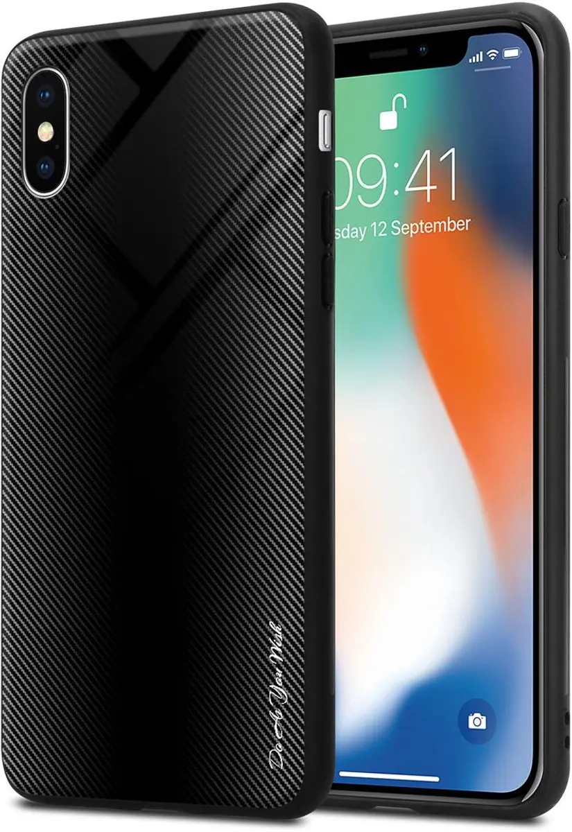 Cadorabo Hoesje geschikt voor Apple iPhone X / XS in OPAAL ZWART