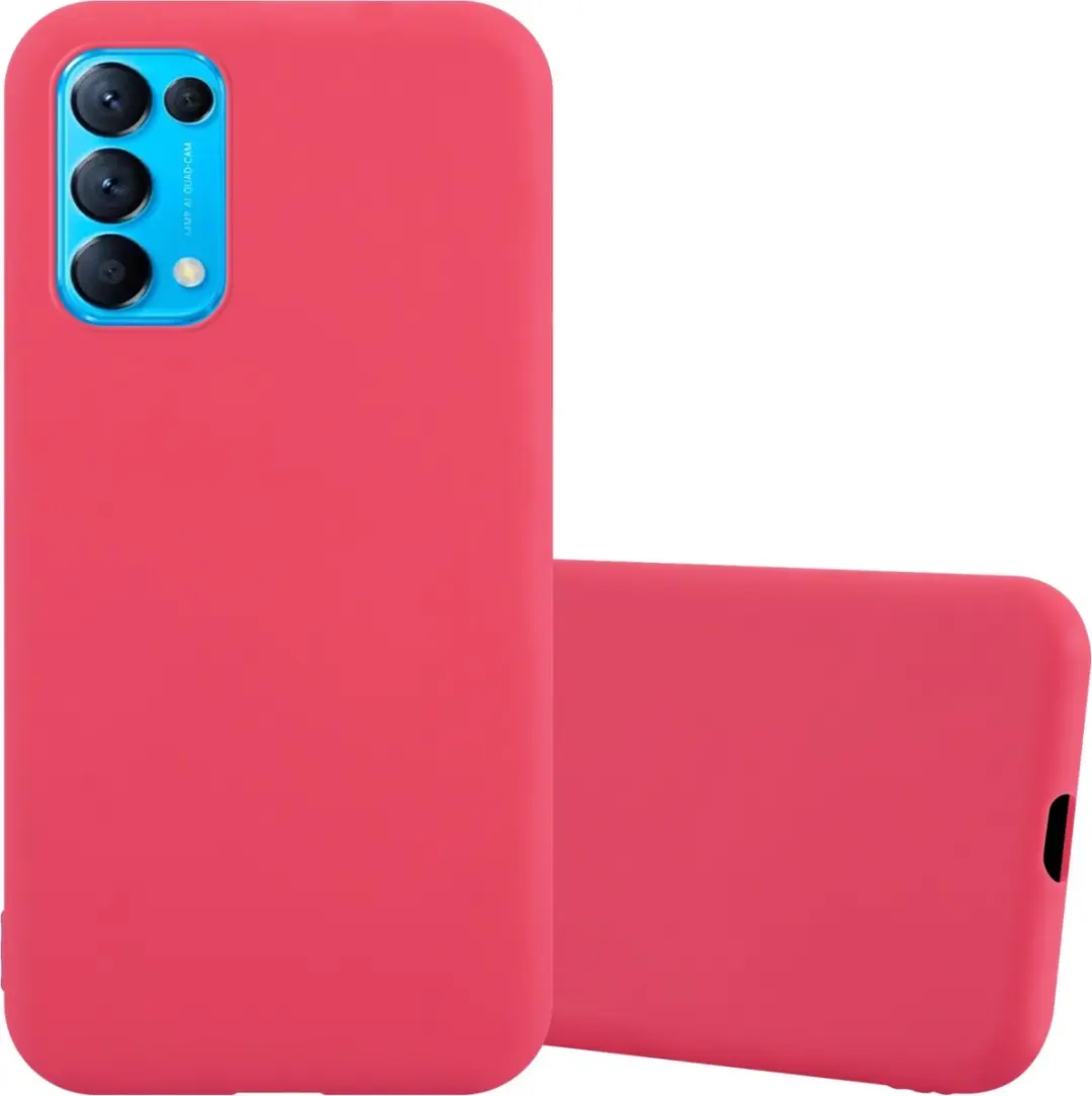 Cadorabo Hoesje geschikt voor Oppo FIND X3 LITE in CANDY ROOD