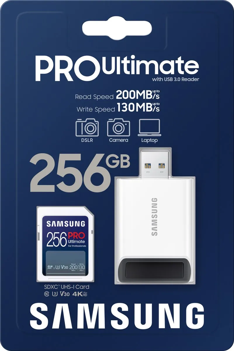 Samsung PRO Ultimate SD Kaart 256GB - 200/130 MB/s - afbeelding 6 van 6