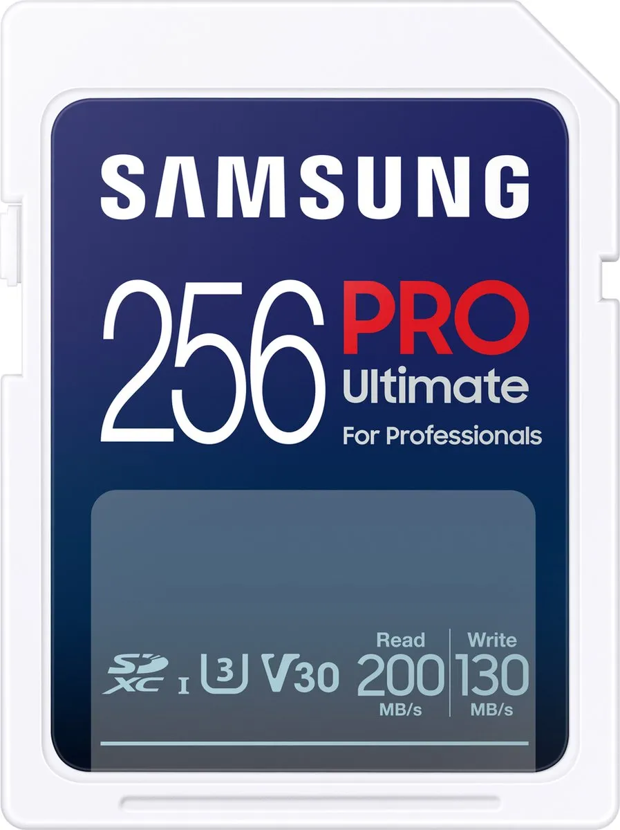 Samsung PRO Ultimate SD Kaart 256GB - 200/130 MB/s