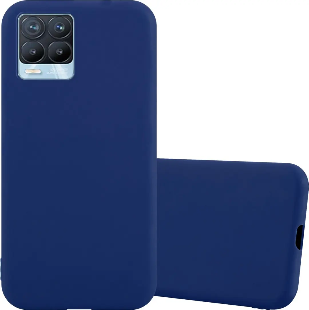 Cadorabo Hoesje geschikt voor Realme 8 4G / 8 PRO in CANDY DONKER BLAUW