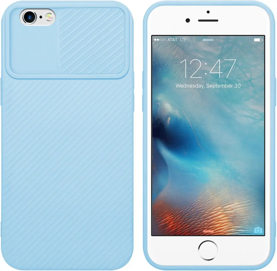 Cadorabo Hoesje geschikt voor Apple iPhone 6 / 6S in Bonbon Licht Blauw