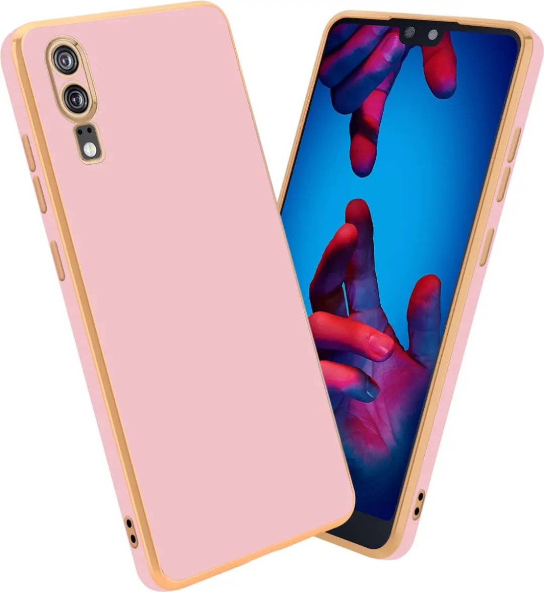 Cadorabo Hoesje geschikt voor Huawei P20 in Glossy Roze