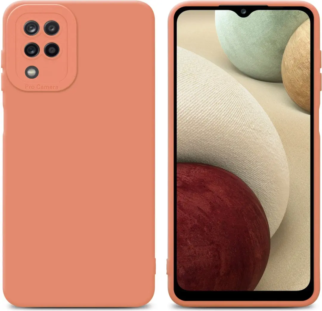 Cadorabo Hoesje geschikt voor Samsung Galaxy A12 / M12 in FLUID LICHT ORANJE