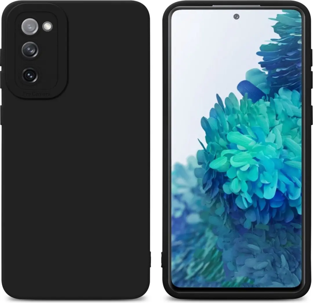 Cadorabo Hoesje geschikt voor Samsung Galaxy S20 FE in FLUID ZWART