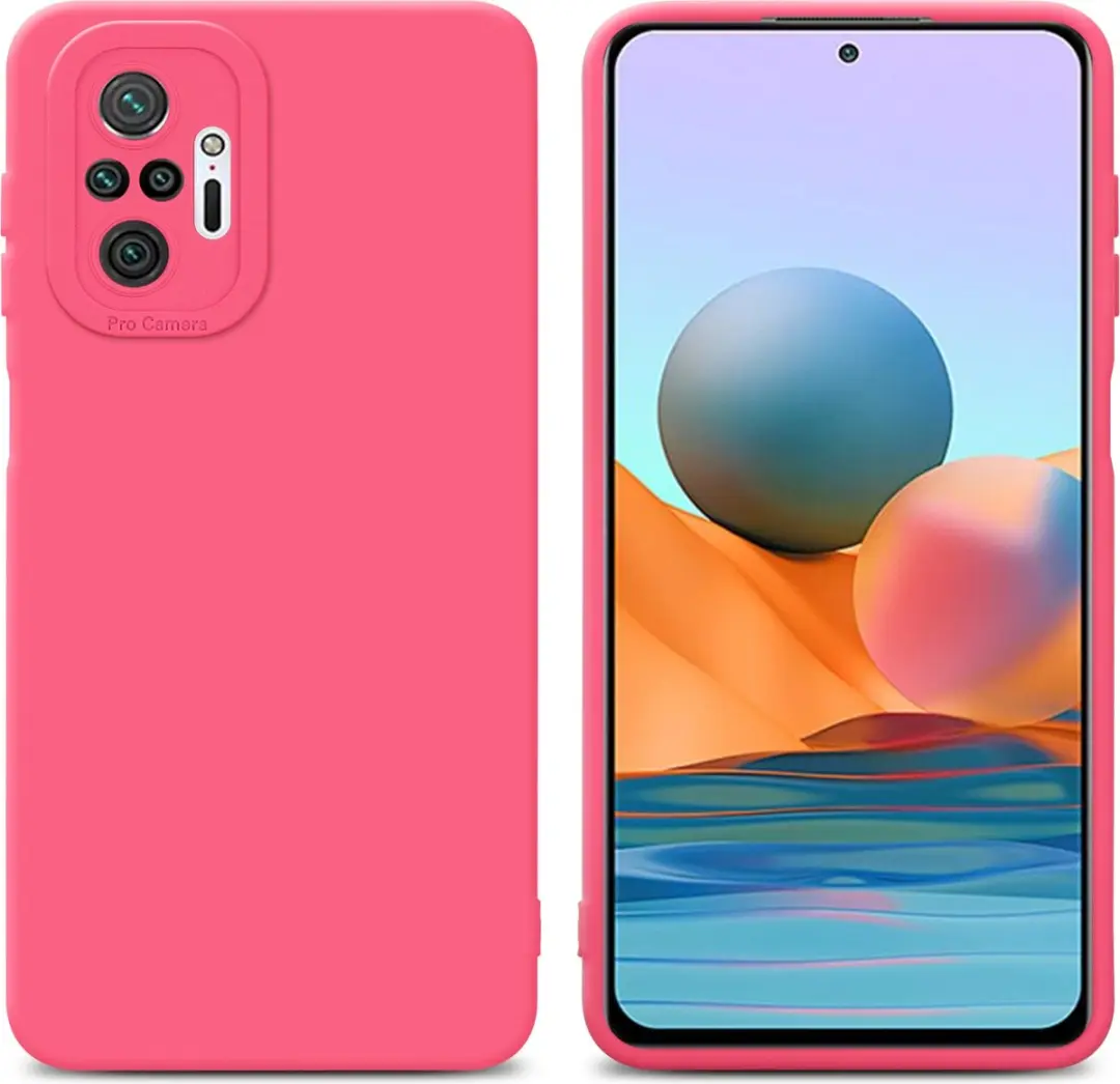 Cadorabo Hoesje geschikt voor Xiaomi RedMi NOTE 10 PRO in FLUID ROOD