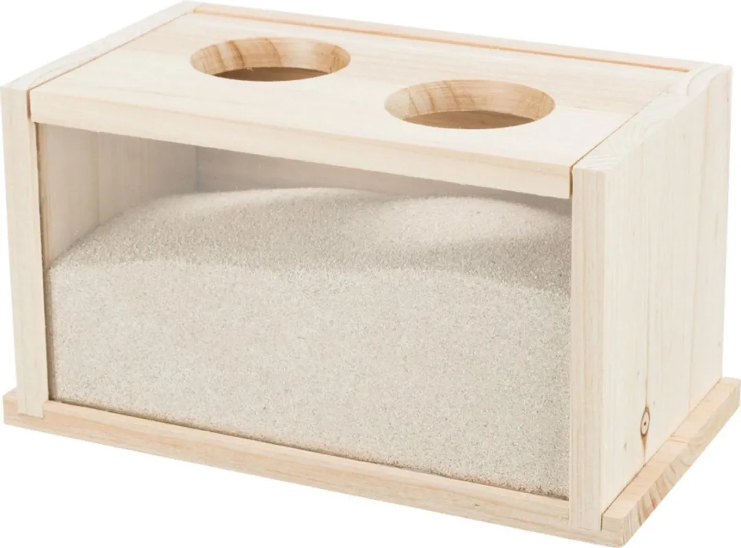 Trixie Zandbad voor muizen/hamsters Hout - Beige