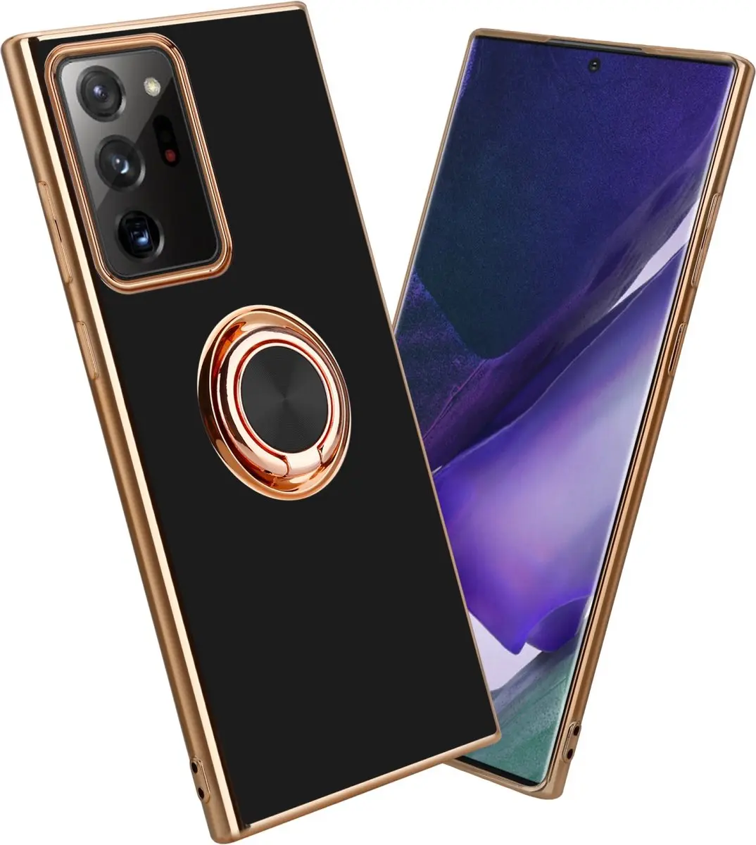 Cadorabo Hoesje geschikt voor Samsung Galaxy NOTE 20 ULTRA in Glossy Zwart