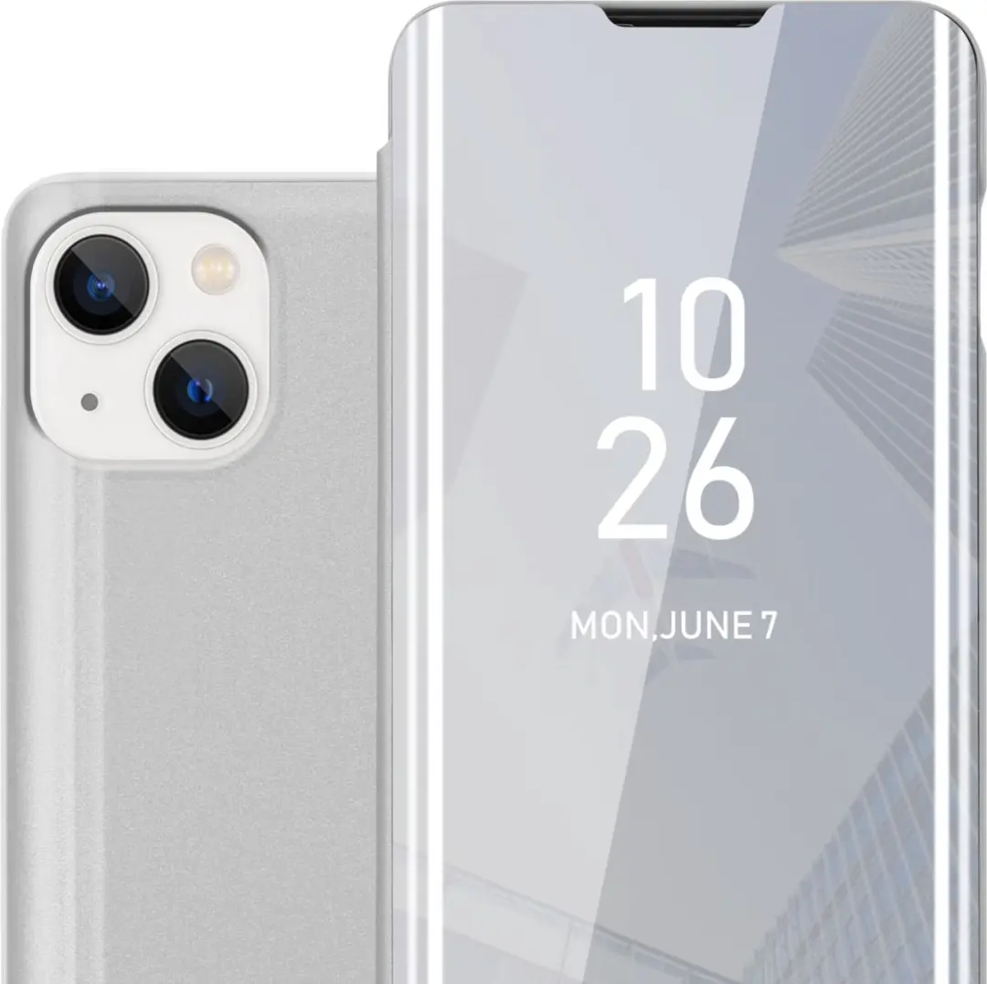 Cadorabo Hoesje geschikt voor Apple iPhone 14 in AGAAT ZILVER