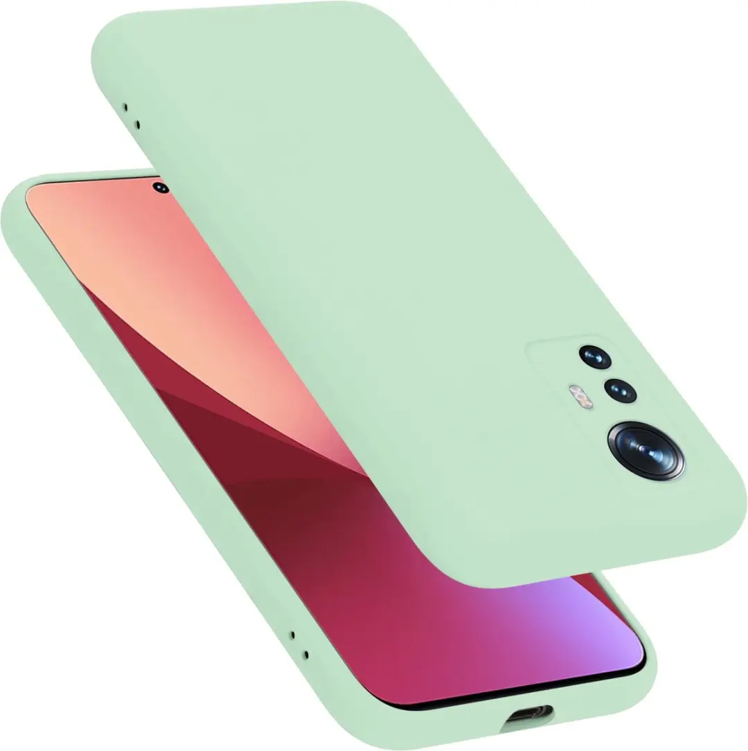 Cadorabo Hoesje geschikt voor Xiaomi 12 / 12X in LIQUID LICHT GROEN