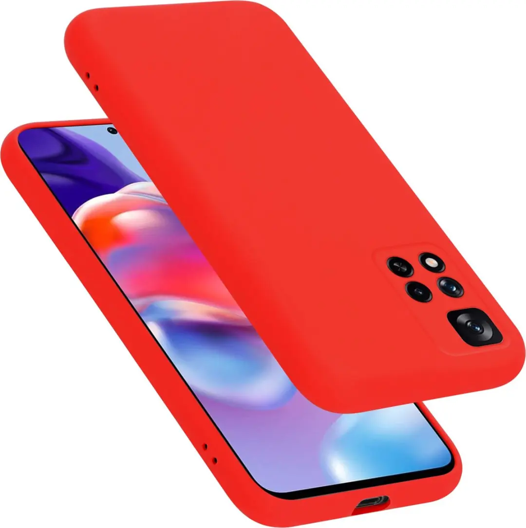 Cadorabo Hoesje geschikt voor Xiaomi RedMi NOTE 11 PRO+ in LIQUID ROOD