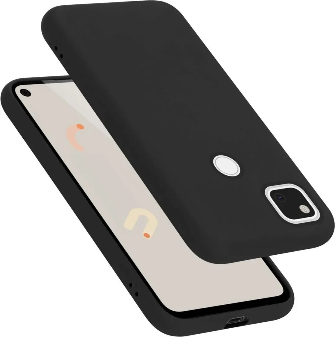 Cadorabo Hoesje geschikt voor Google PIXEL 4A 5G in LIQUID ZWART