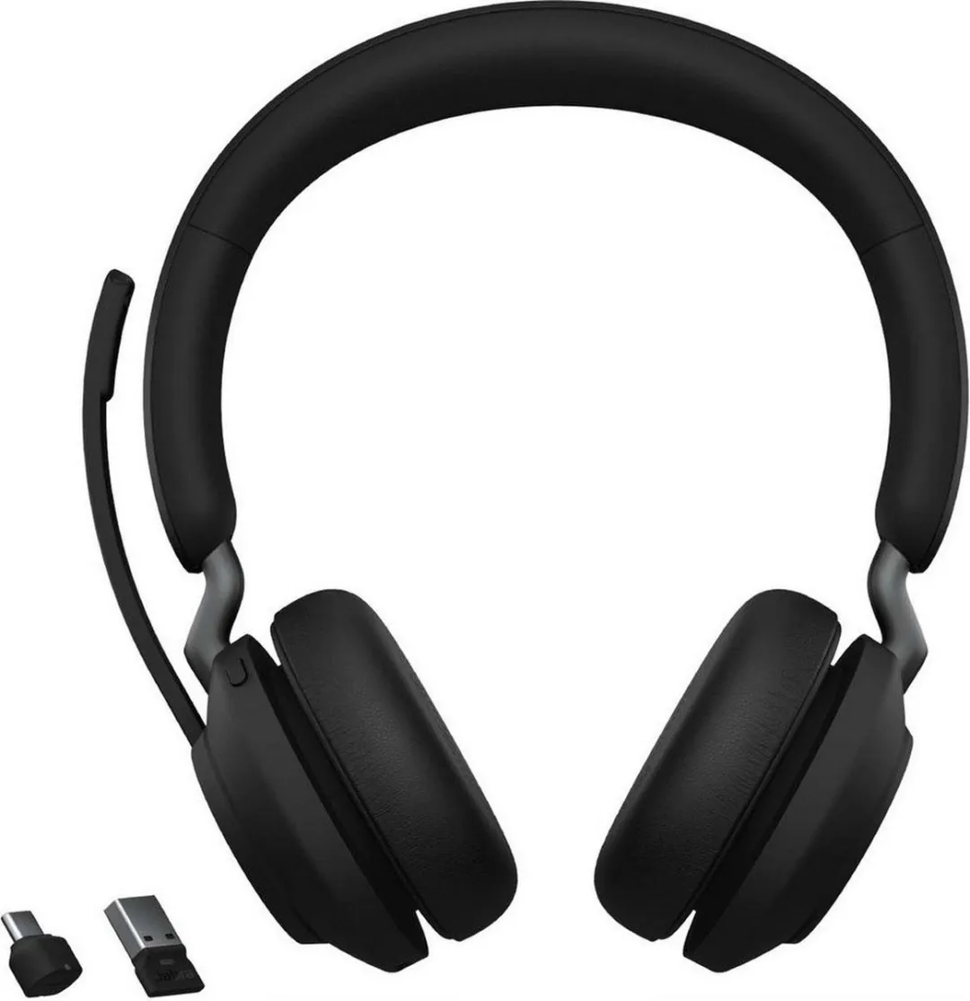 Jabra Evolve2 65 UC Stereo - Bluetooth Headset - on-ear - Bluetooth - wireless - USB-C - noise isolating