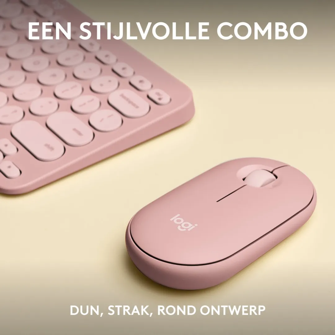 Logitech Pebble 2 Combo - Draadloos Toetsenbord & Muis - Roze