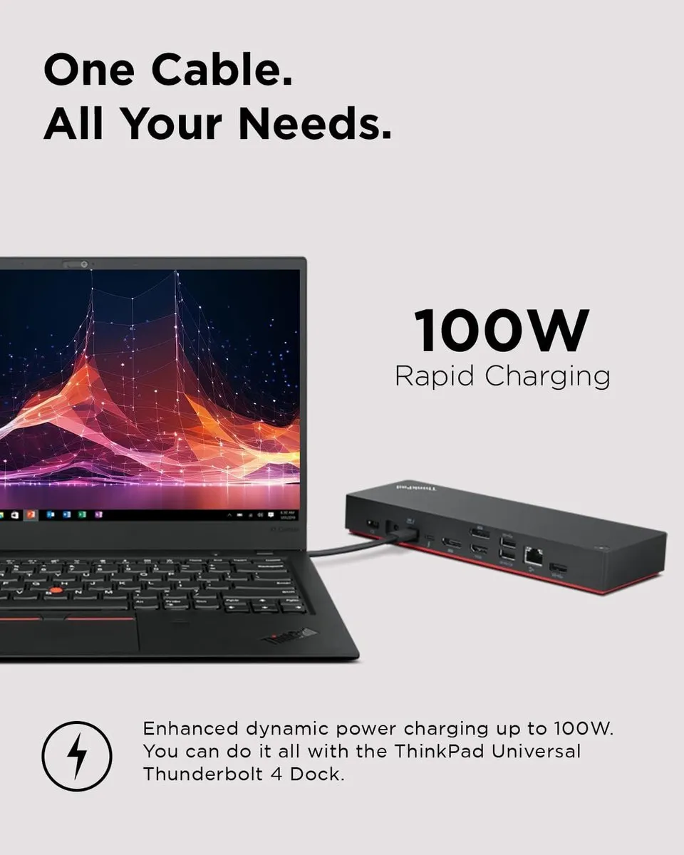 Lenovo ThinkPad Universal Thunderbolt 4 Dock 40B00135EU - Rood - afbeelding 6 van 6