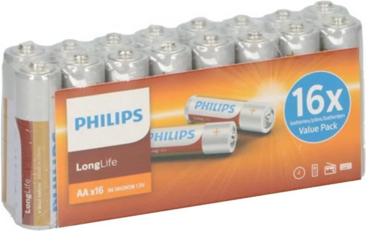 Philips LongLife AA Batterijen 2500mAh
