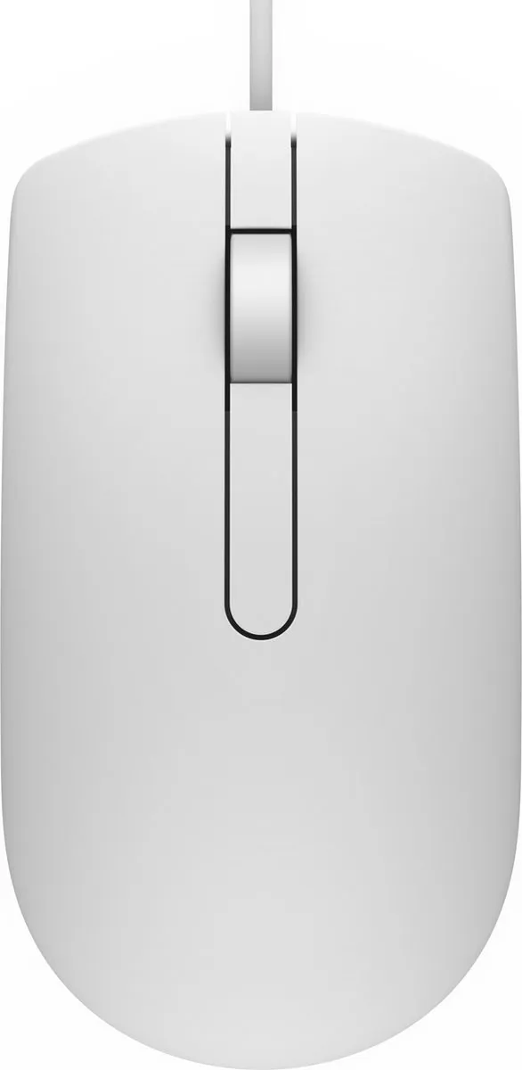 Dell MS116 Ambidextrous USB Muis - 1000 DPI - Wit - afbeelding 6 van 6