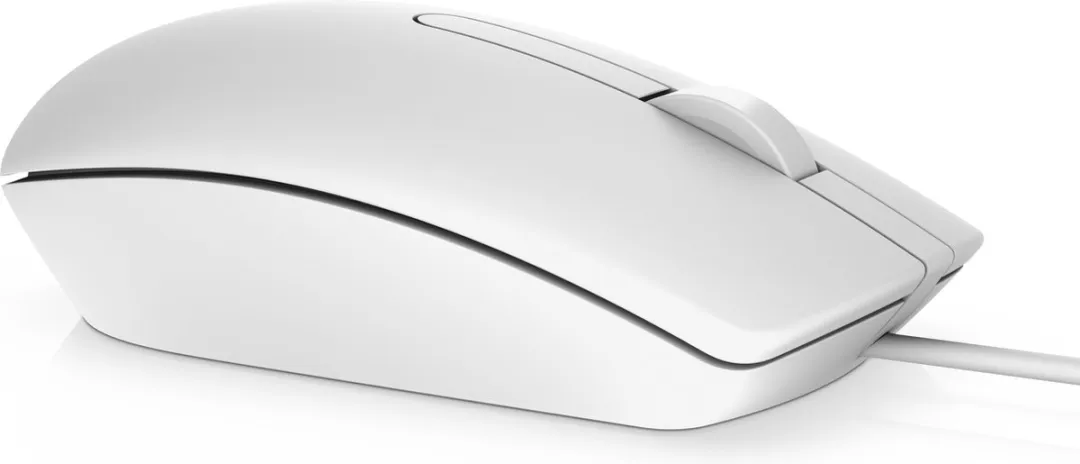 Dell MS116 Ambidextrous USB Muis - 1000 DPI - Wit