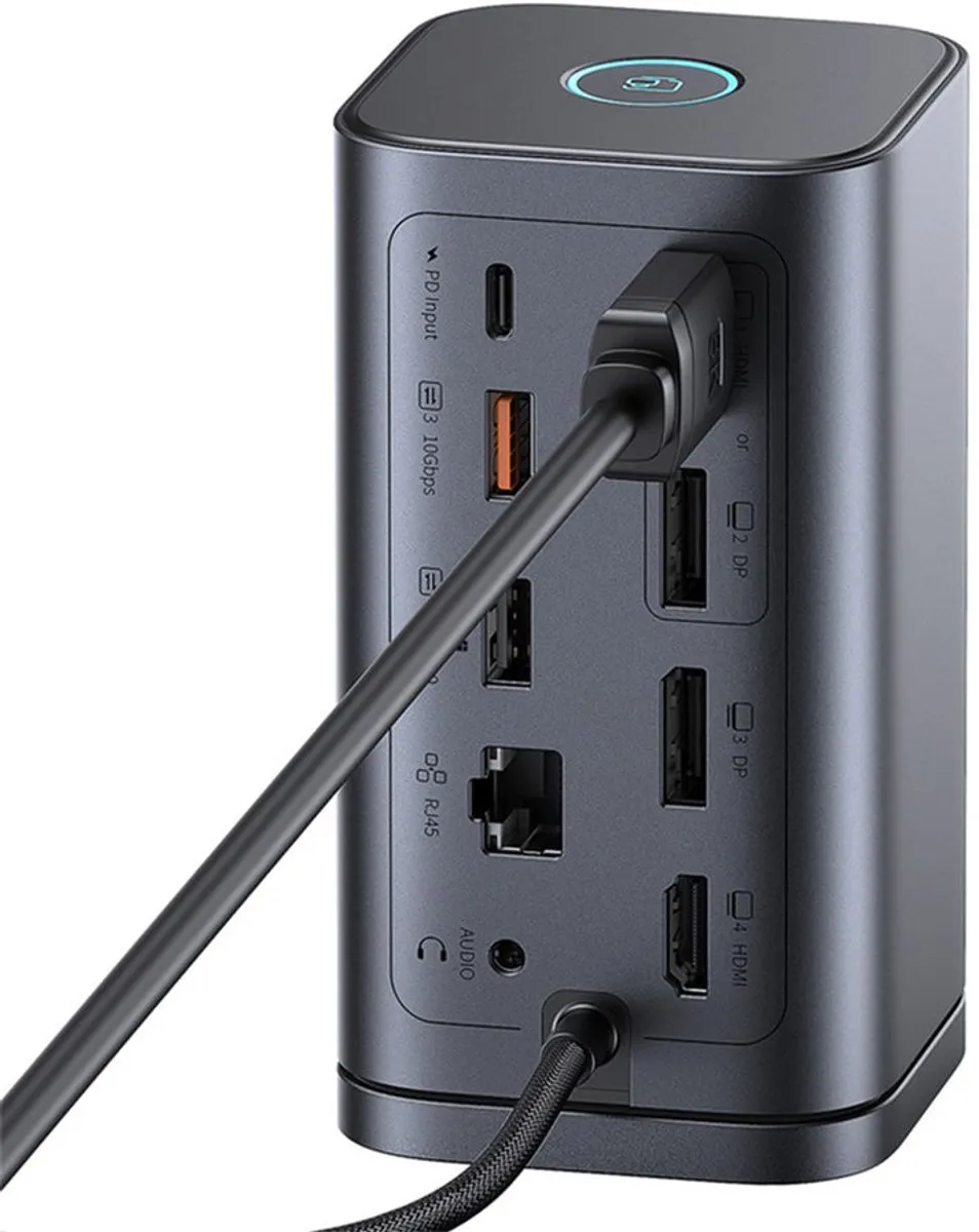 Baseus Spacemate USB-C Hub B00568101813-00 - 11 Poorten Grijs - afbeelding 6 van 6