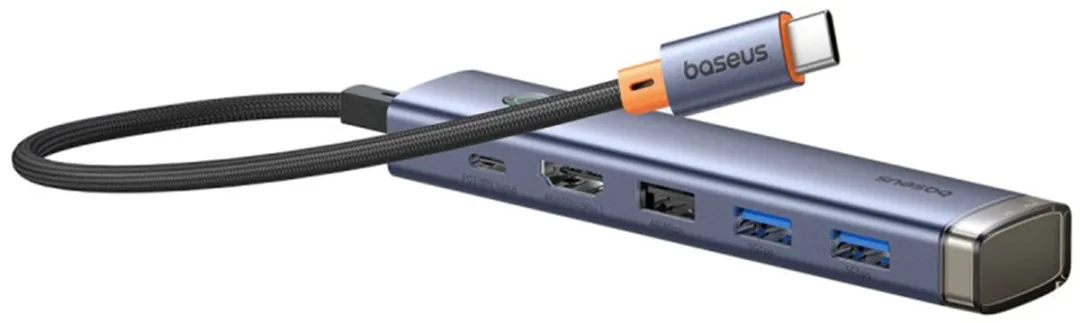 Baseus UltraJoy Air 6-in-1 USB-C Hub - 4K 60Hz - 100W - Space Grey