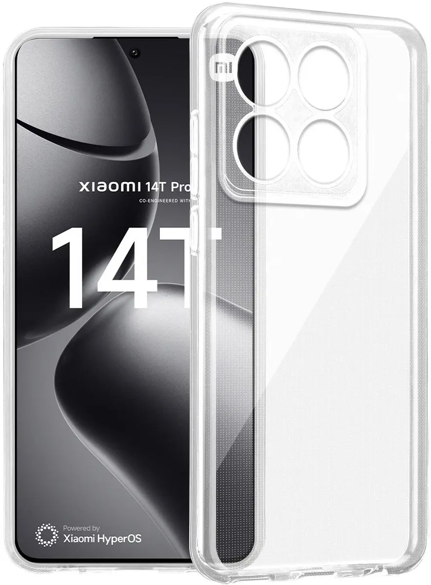 Cadorabo Hoesje geschikt voor Xiaomi 14T Pro in VOLLEDIG TRANSPARANT Niet-vergel