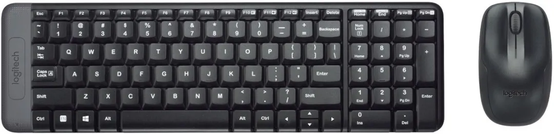 Logitech MK220 Toetsenbord en Muis Set - Zwart