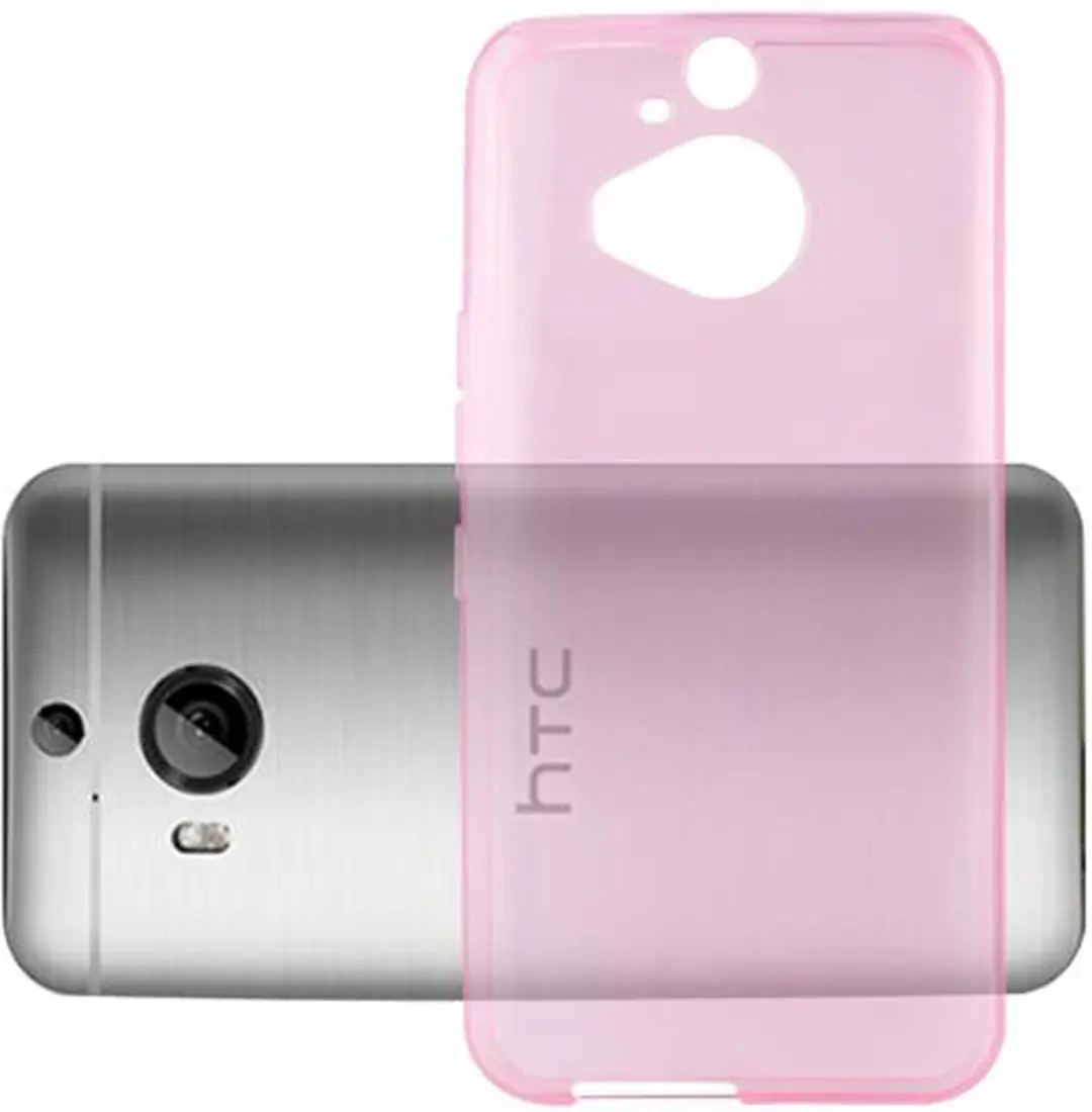 Cadorabo Hoesje geschikt voor HTC ONE M9 PLUS / ONE ME in TRANSPARANT ROZE