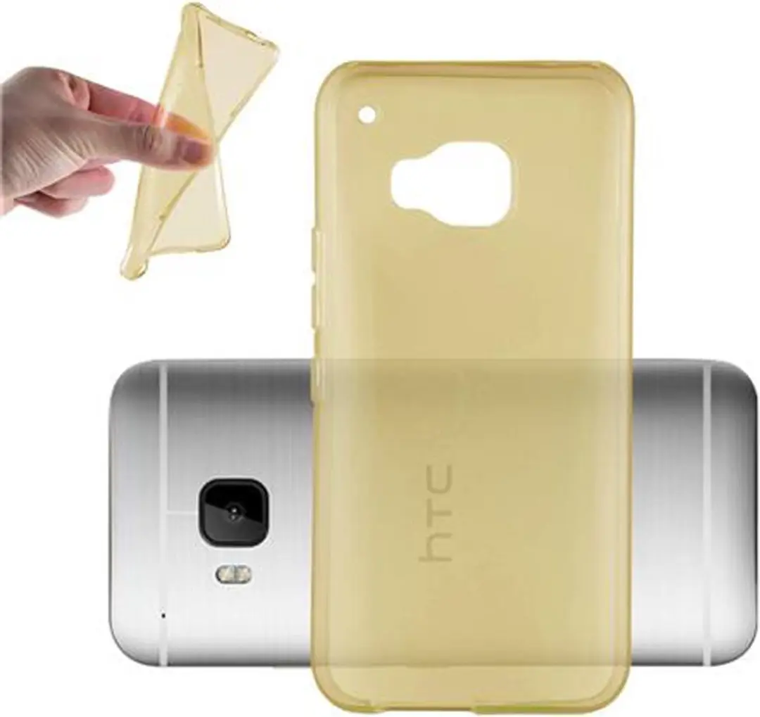 Cadorabo Hoesje geschikt voor HTC ONE M9 in TRANSPARANT GOUD