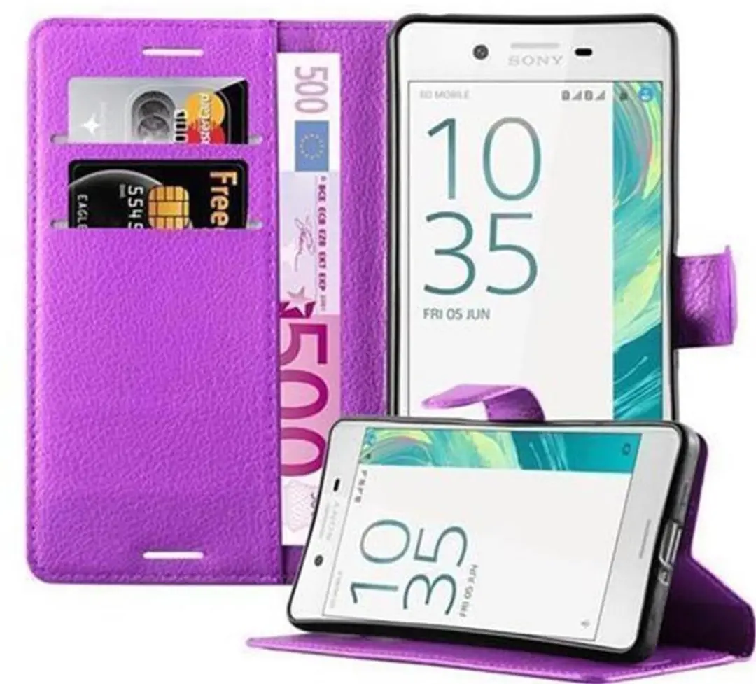 Cadorabo Hoesje geschikt voor Sony Xperia X in MANGAAN PAARS