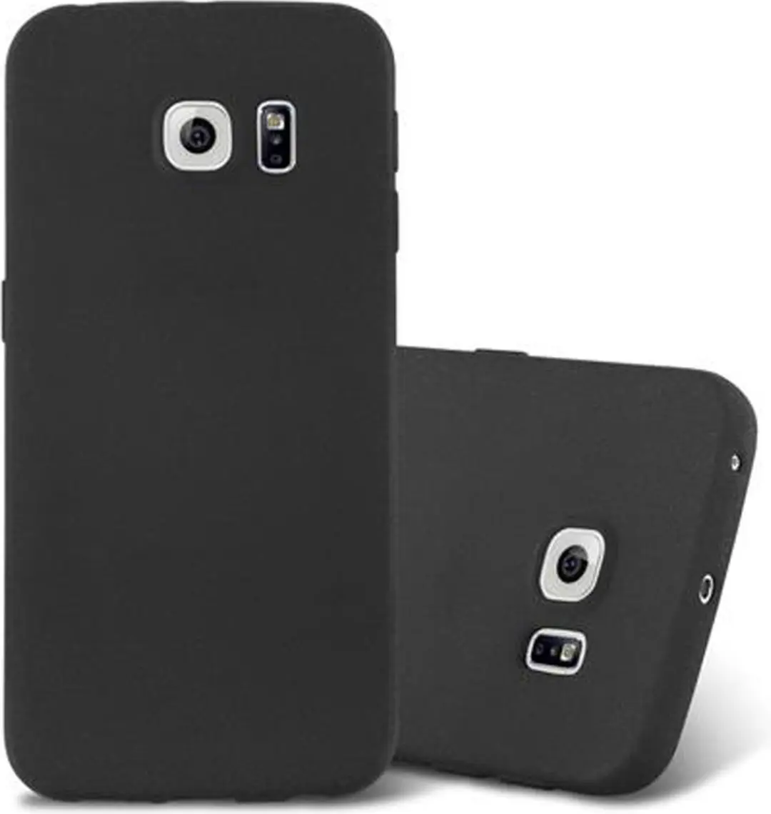 Cadorabo Hoesje geschikt voor Samsung Galaxy S6 EDGE in FROST ZWART