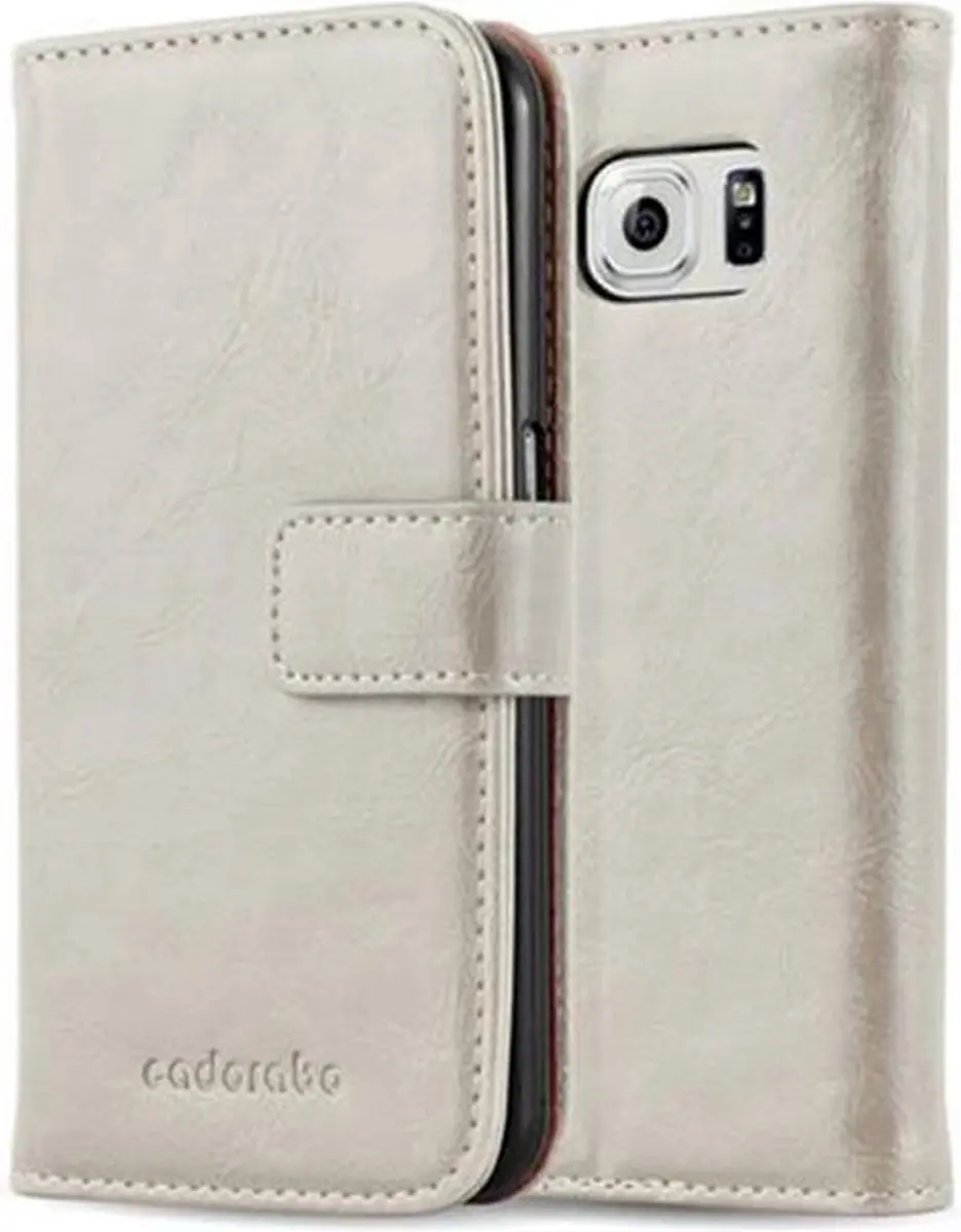 Cadorabo Hoesje geschikt voor Samsung Galaxy S6 in CAPPUCCINO BRUIN