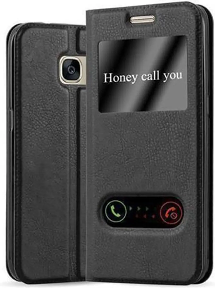 Cadorabo Hoesje geschikt voor Samsung Galaxy S7 in KOMEET ZWART