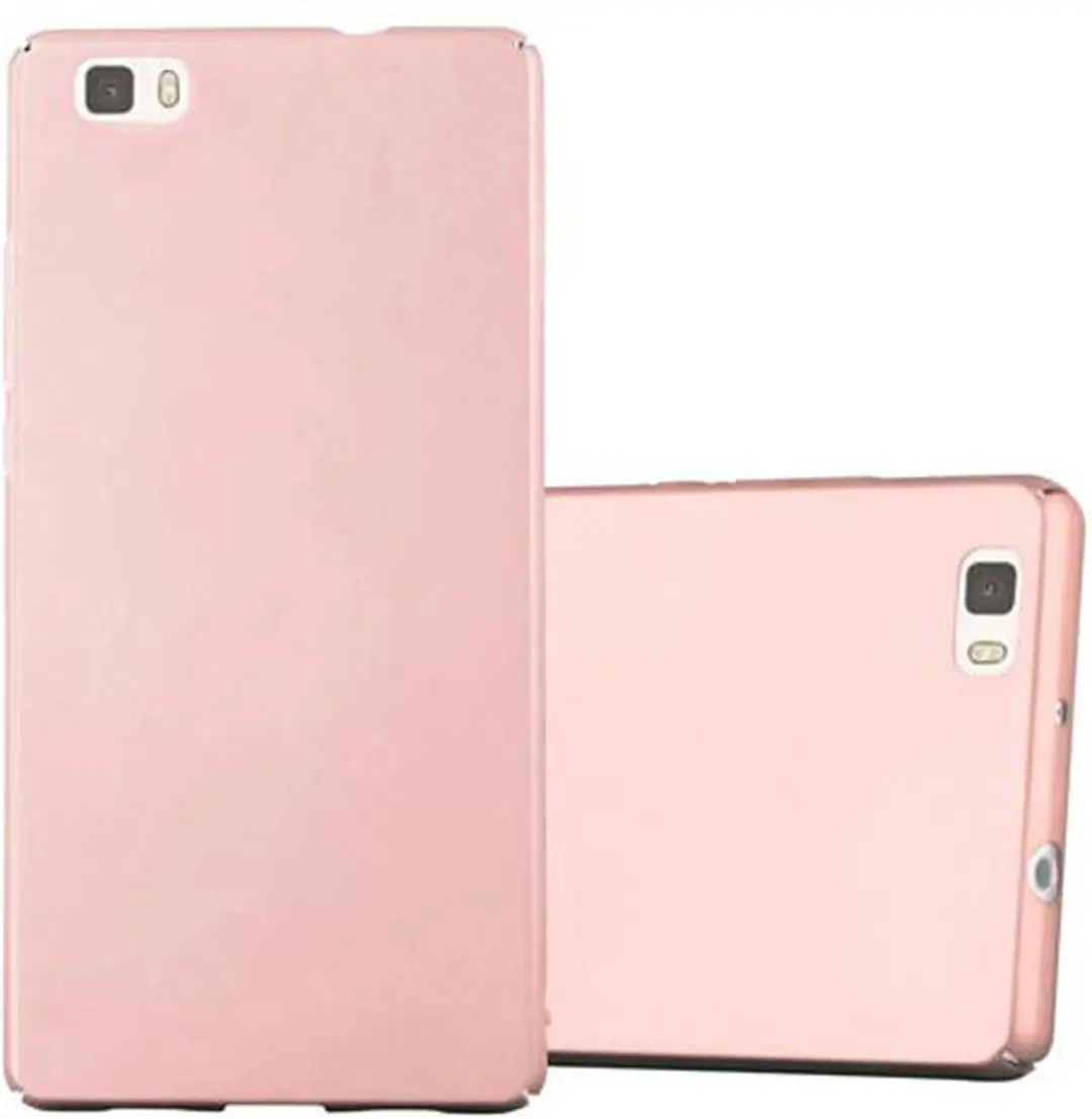 Cadorabo Hoesje geschikt voor Huawei P8 LITE 2015 in METAAL ROSE GOUD