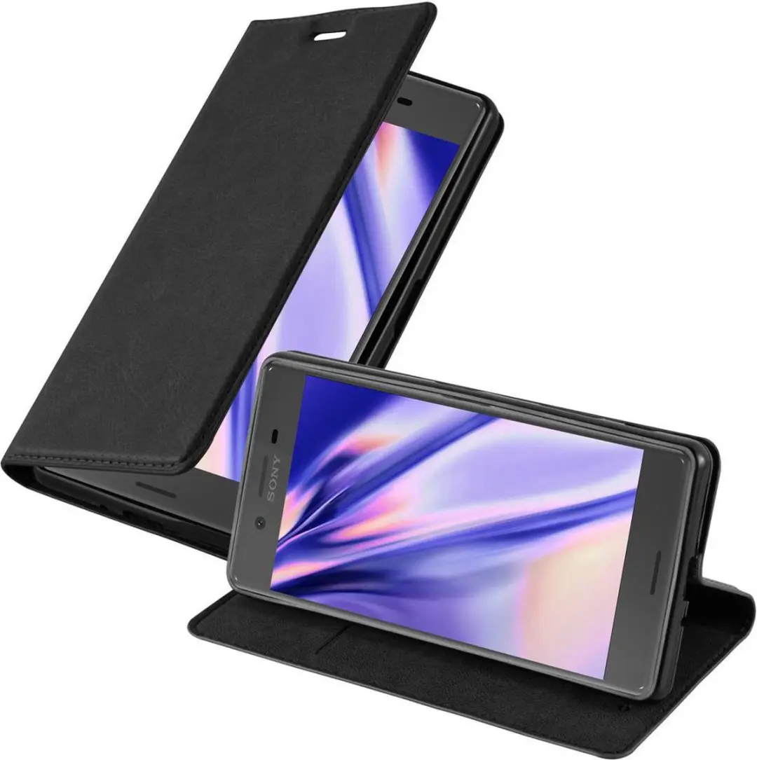 Cadorabo Hoesje geschikt voor Sony Xperia X in ZWARTE NACHT