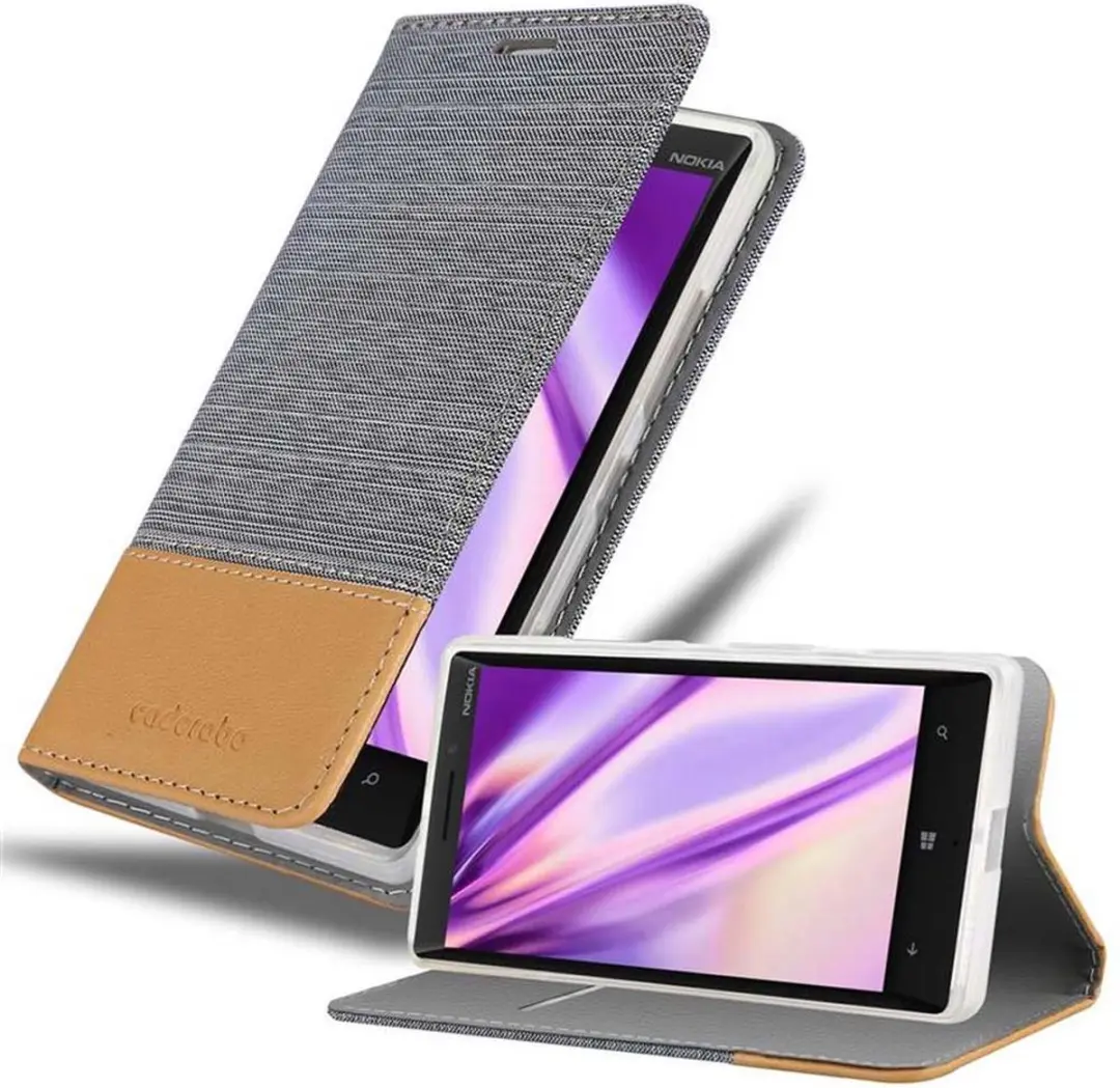 Cadorabo Hoesje geschikt voor Nokia Lumia 929 / 930 in LICHTGRIJS BRUIN