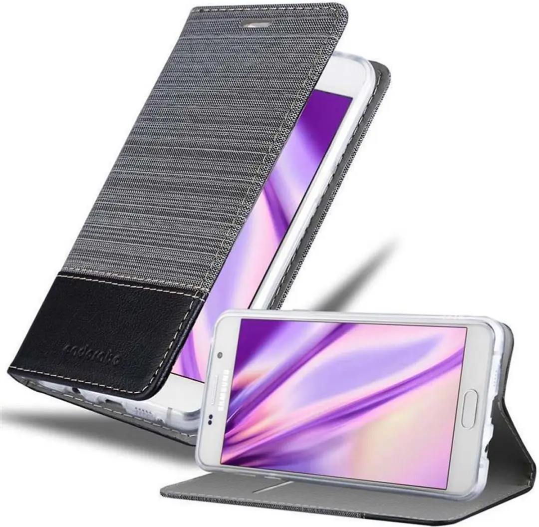 Cadorabo Hoesje geschikt voor Samsung Galaxy A7 2016 in GRIJS ZWART