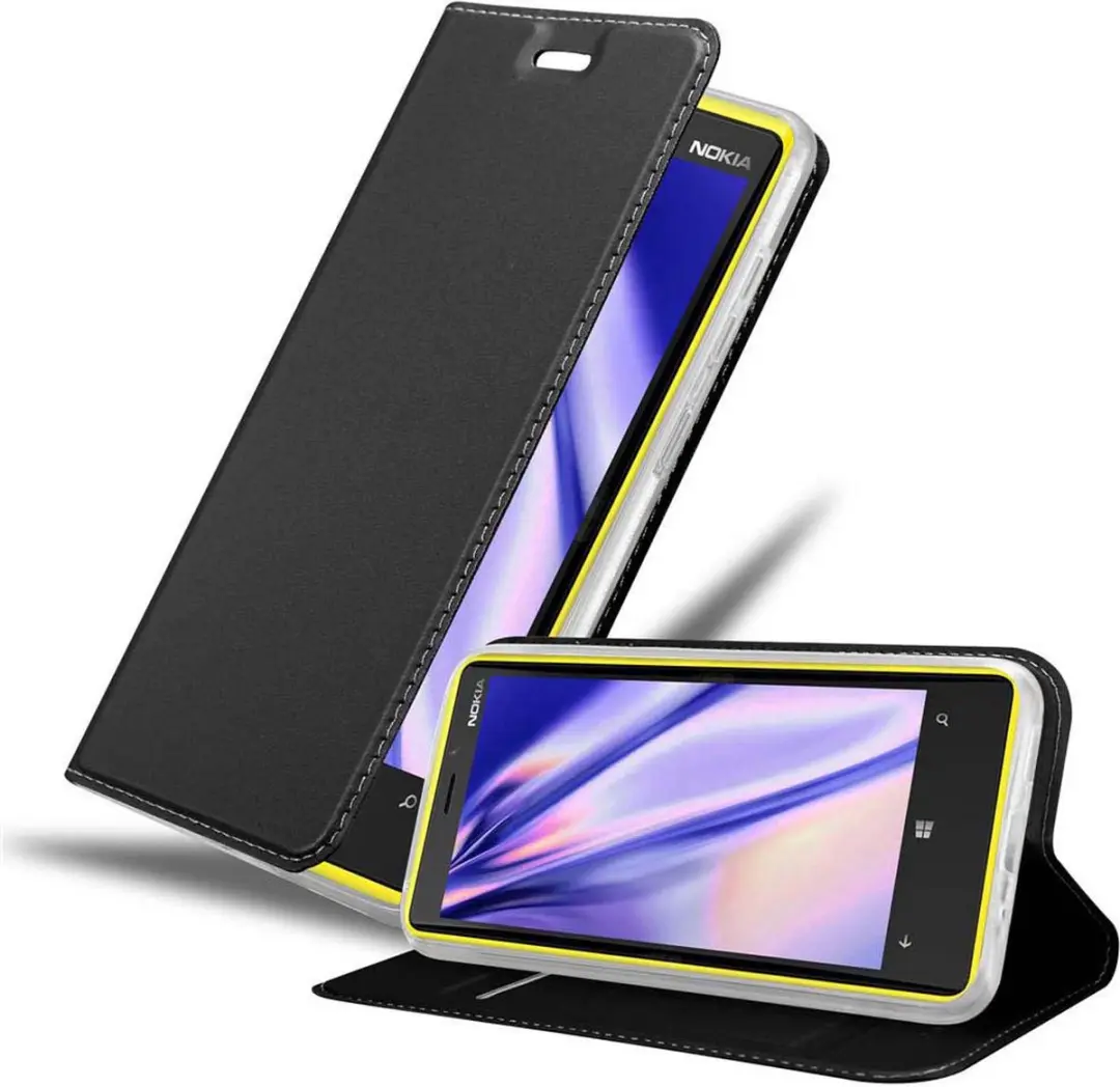 Cadorabo Hoesje geschikt voor Nokia Lumia 920 in CLASSY ZWART